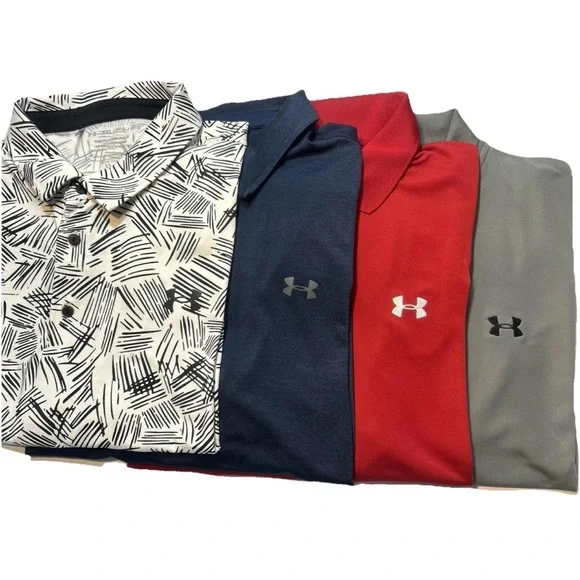 Lot of 4 Under Armour Men's Polo Shirts XXL 2XL  Set - - Picture 7 of 7